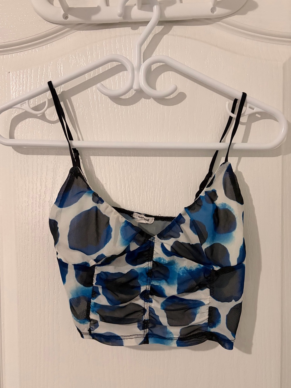 Black and Blue Patterned Garage Top